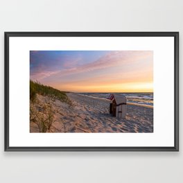 Colorful Beach Sunset Framed Art Print
