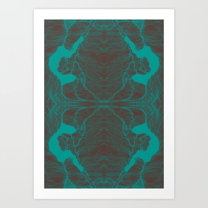 Reflection in turquoise Art Print