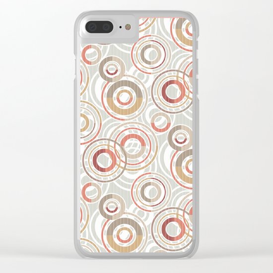 Abstraction.Circles and rings. Clear iPhone Case
