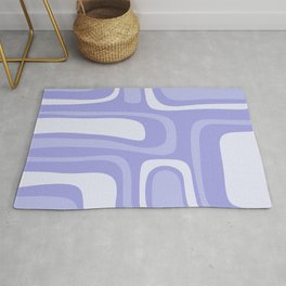 Palm Springs Retro Modern Abstract Pattern in Lavender Light Purple Area & Throw Rug