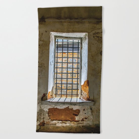 Behind Steel Bars Beach Towel