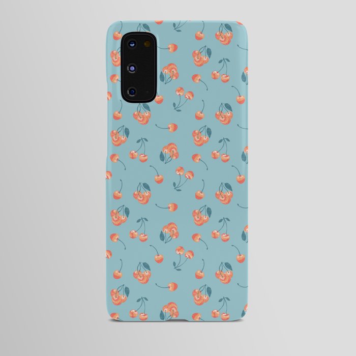 Cherries on Blue Android Case
