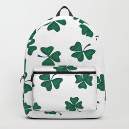 Retro Vintage St Patricks Day Green Shamrock Clover Backpack