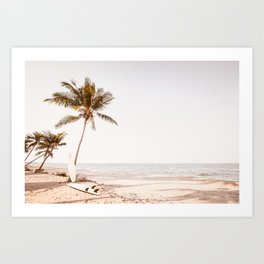 Surfboards On The Beach Art Print