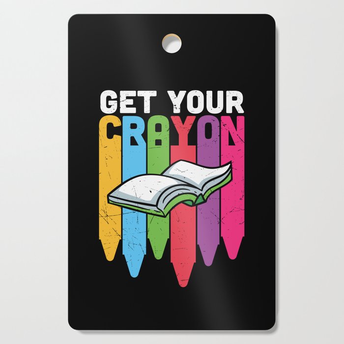 Get Your Crayon Kindergarten Cutting Board
