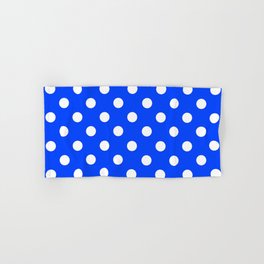 Polka Dot Texture (White & Blue) Hand & Bath Towel