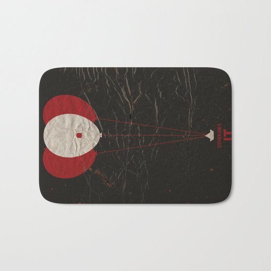 Pennywise the Clown - Stephen King's IT Inspired vintage movie poster Bath Mat