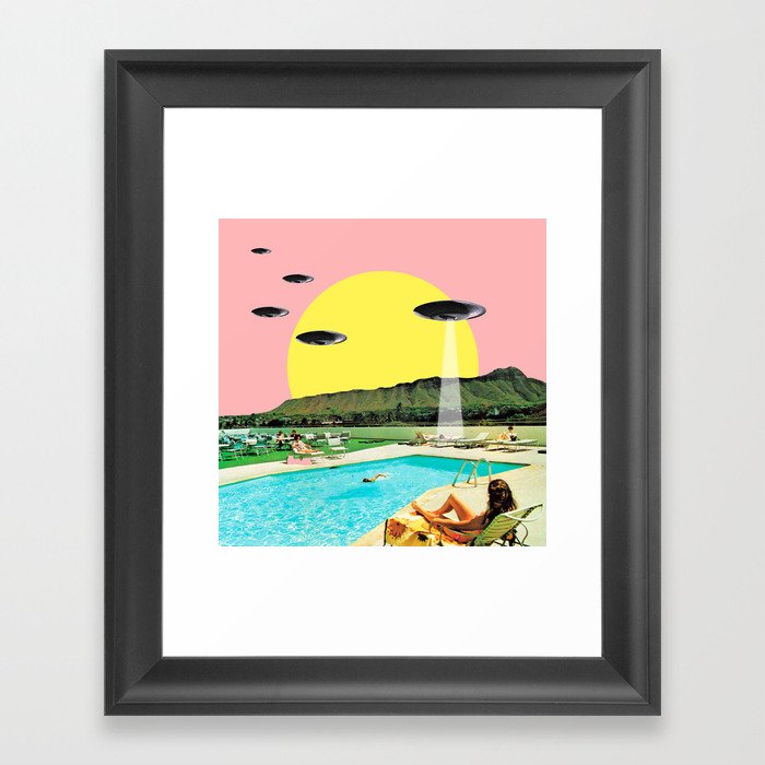 Invasion on vacation (Square) Framed Art Print
