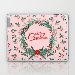 Merry Christmas Advent wreath Laptop Skin
