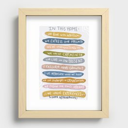 House Rules @hellofears Recessed Framed Print