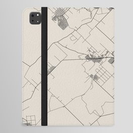 Mar del Plata - Argentina, Black&White Map iPad Folio Case