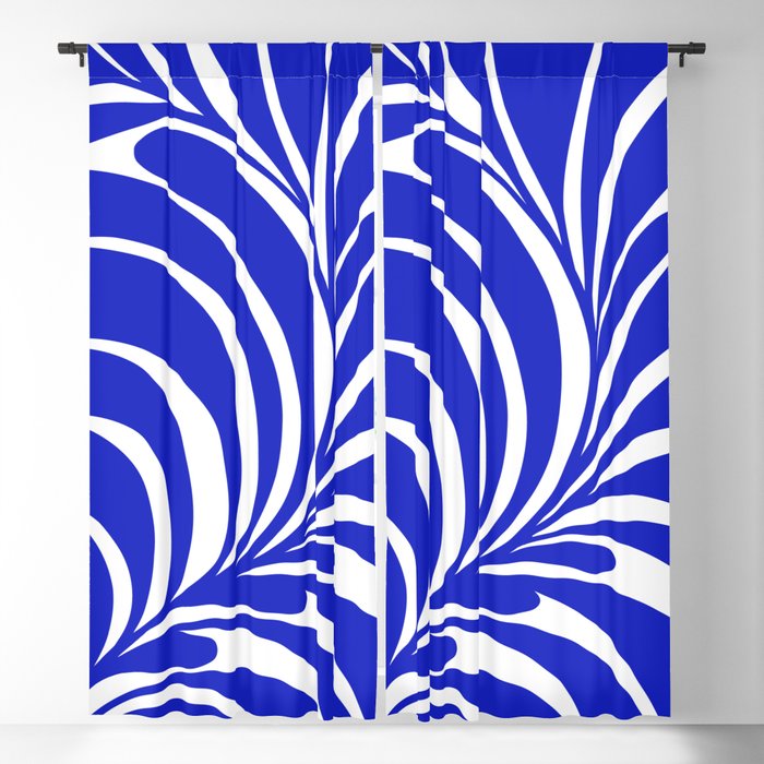 Infinity Blue Leaf - Matisse Blackout Curtain