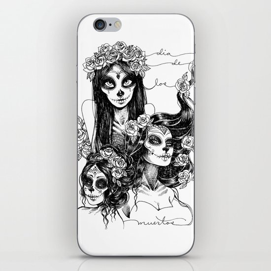 Dia de los Muertos iPhone & iPod Skin