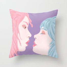Pride Love is Love Women Kiss Throw Pillow