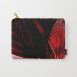 Anthurium leaves In Bright Red Crimson Carry-All Pouch