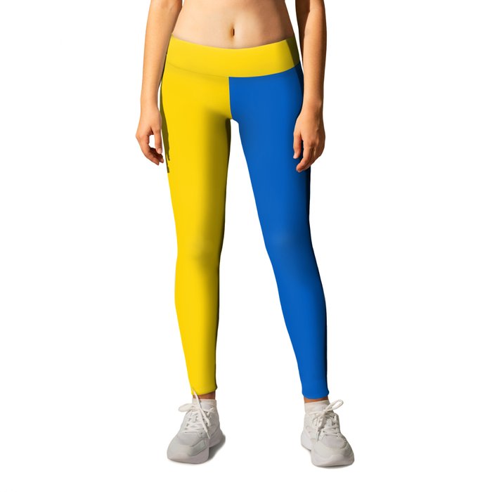 Blue and Yellow Flag Vertical Leggings