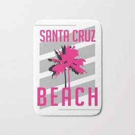 Santa Cruz summer surf Bath Mat | Sand, Santacruzsurf, Trip, Ocean, Waves, Beach, Palmtree, Graphicdesign, Souvenir, Surfing 