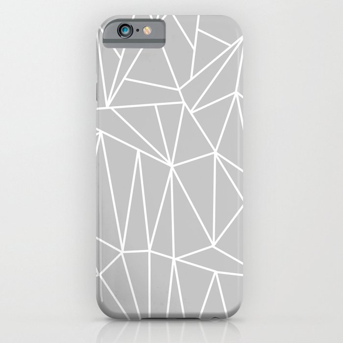 Geometric Cobweb (White & Gray Pattern) iPhone Case