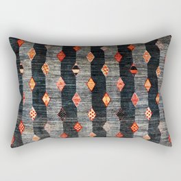 Diamond Tribal Persian Rug Print Rectangular Pillow