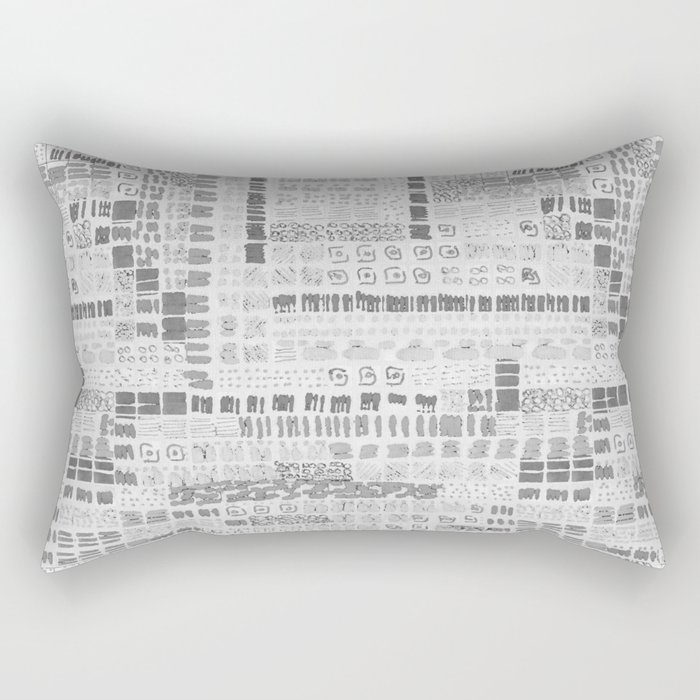 ice grey ink marks hand-drawn collection Rectangular Pillow