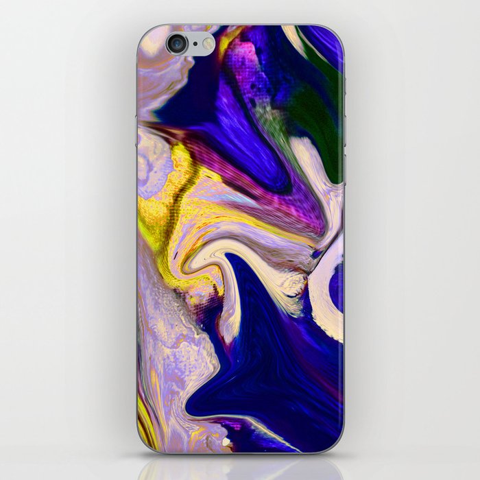Navy Blue Green Aura Gradient Ombre Sombre Abstract  iPhone Skin