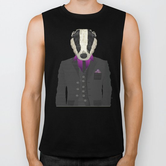 mr badger Biker Tank