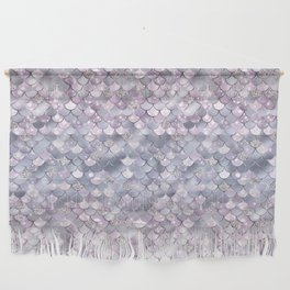 Lilac Mermaid Pattern Metallic Glitter Wall Hanging