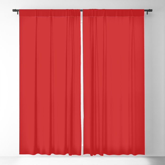 Christmas Cherry Red Solid Color Blackout Curtain