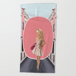 Pink Doll Beach Towel