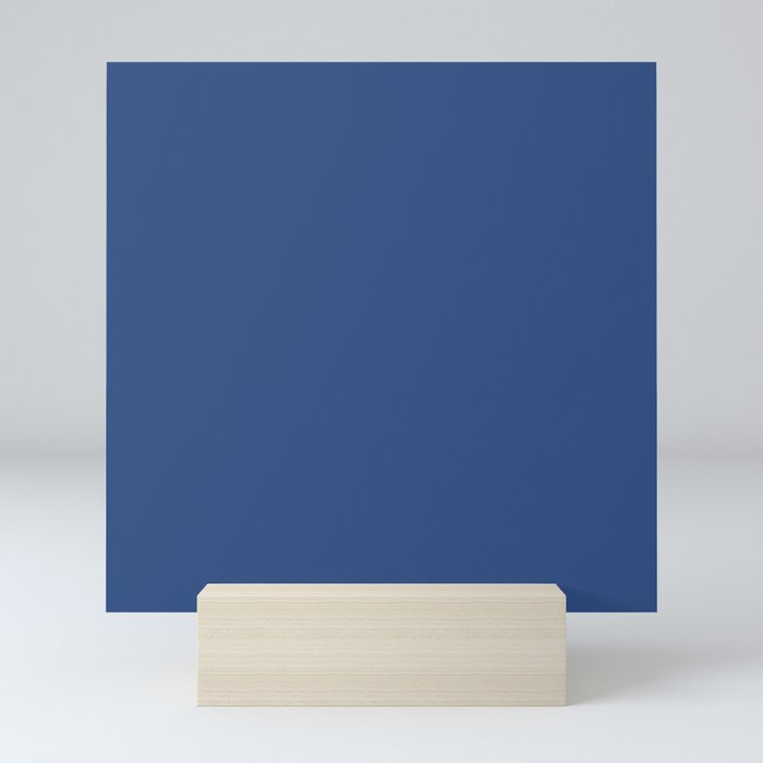 BLUE MOON solid color Mini Art Print