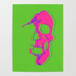 Skull - Pink Poster