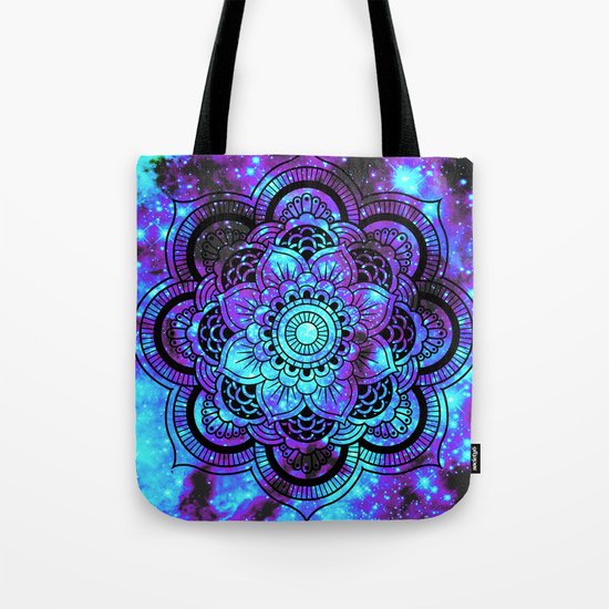 Mandala : Bright Violet & Teal Galaxy 2 Tote Bag