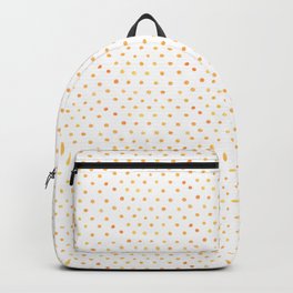 Orange Polka Dots watercolor illustration Backpack