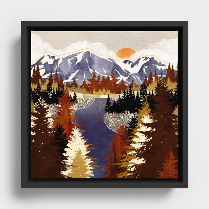 Autumn River Framed Canvas