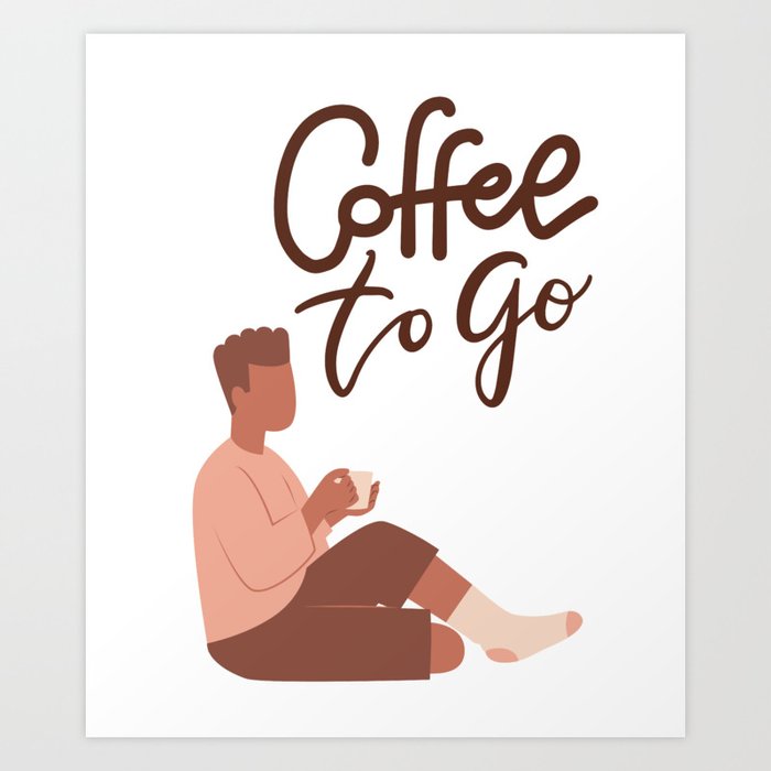 Coffee to go Art Print