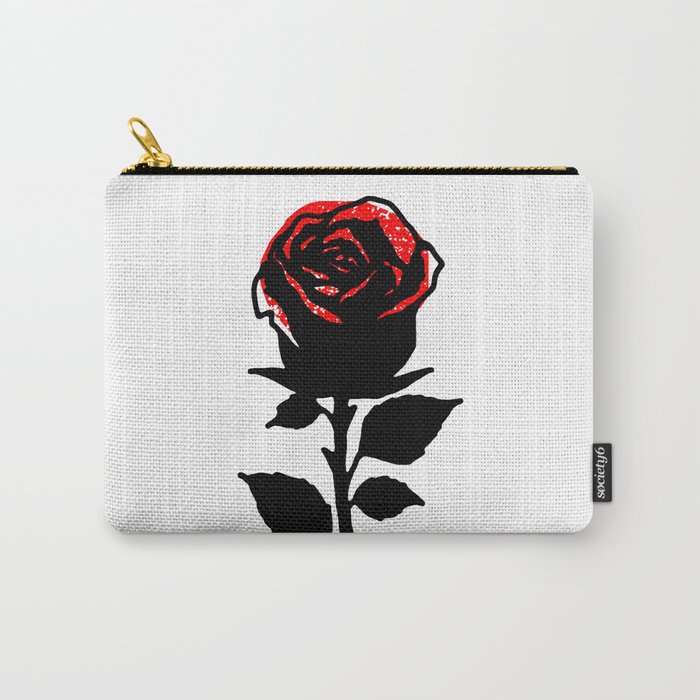 Single Rose Carry-All Pouch