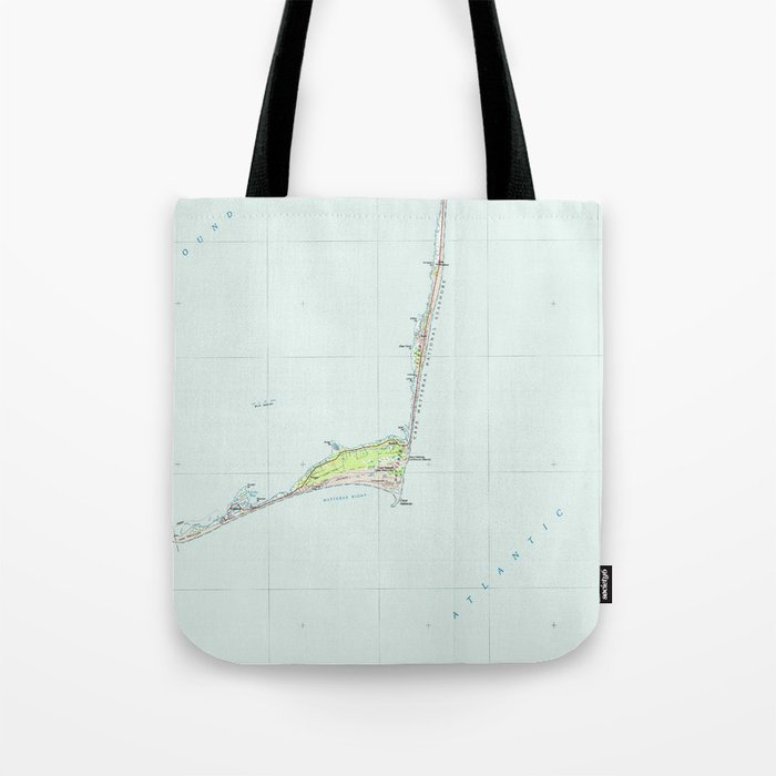 Cape Hatteras National Seashore Map (1985) Tote Bag
