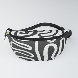 ABSTRACTION 01 | Black and White Abstract Series Fanny Pack