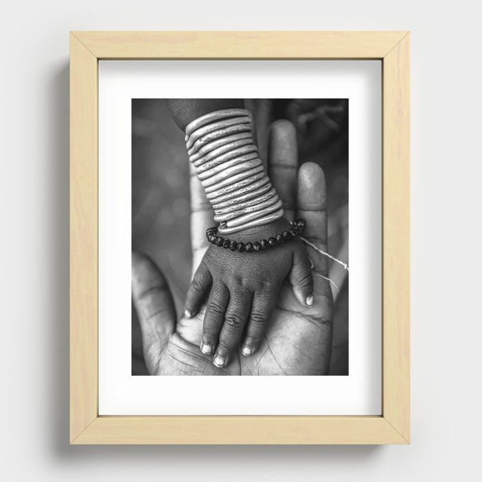 Blessings-Black-and-White-Africa-Photography Recessed Framed Print