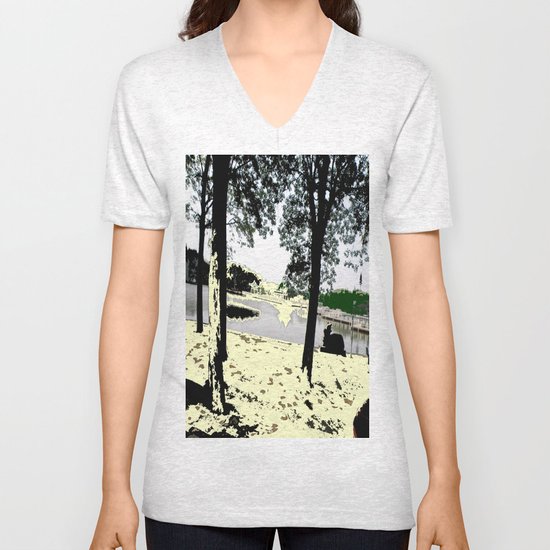 A Pleasant Day Unisex V-Neck