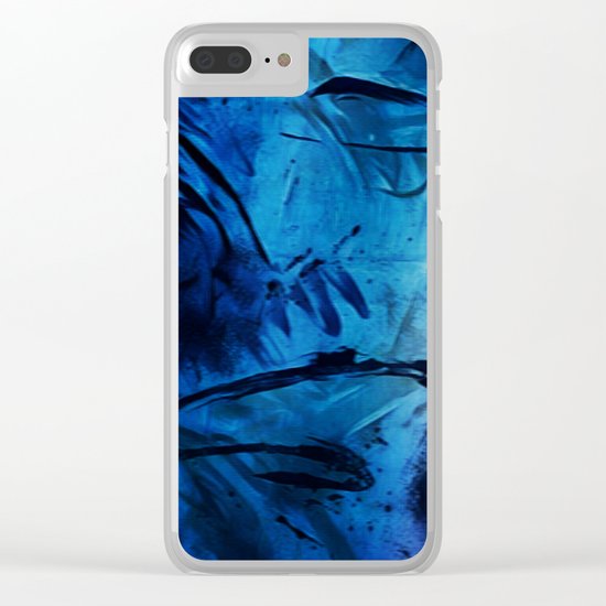 Blue Play Clear iPhone Case