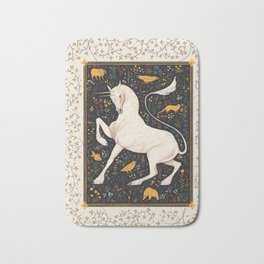 The Steed Bath Mat | Unicorn, Medieval, Illustration, Fantasy, Mcelroy, Myth, Other, Tapestry, Magic, Painting 