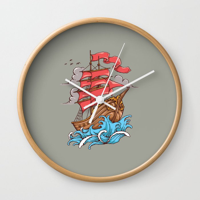 Sailing Ship Wall Clock