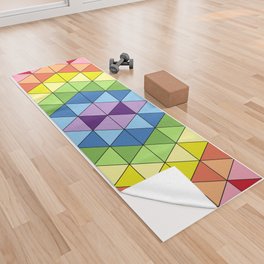 Colorful Triangles Yoga Towel