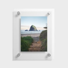 Haystack Rock Surreal Views | Travel Photography and Collage #3 Floating Acrylic Print