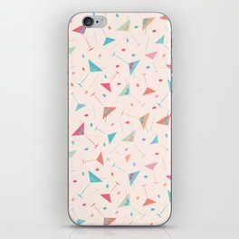 Martinis with Peach Background iPhone Skin