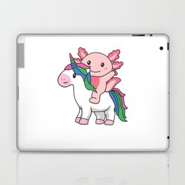Polysexual Flag Pride Lgbtq Axolotl On Unicorn Laptop Skin