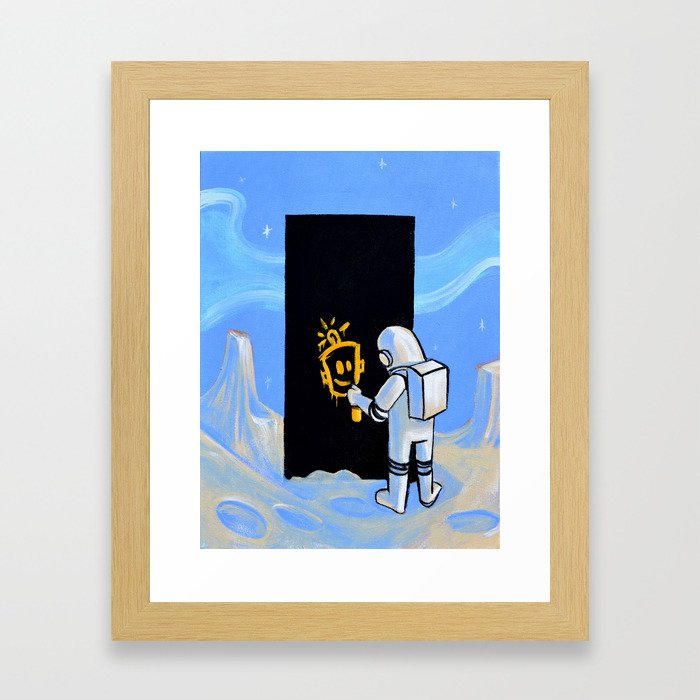Happy In Space Framed Art Print