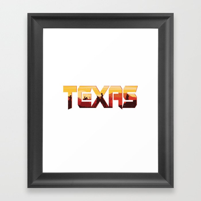 Texas Cowboy Framed Art Print