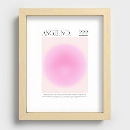 Angel Number 222 Gradient Pink Recessed Framed Print